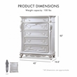 Furniture of America Elloise 5-Drawer Solid Wood Chest in White