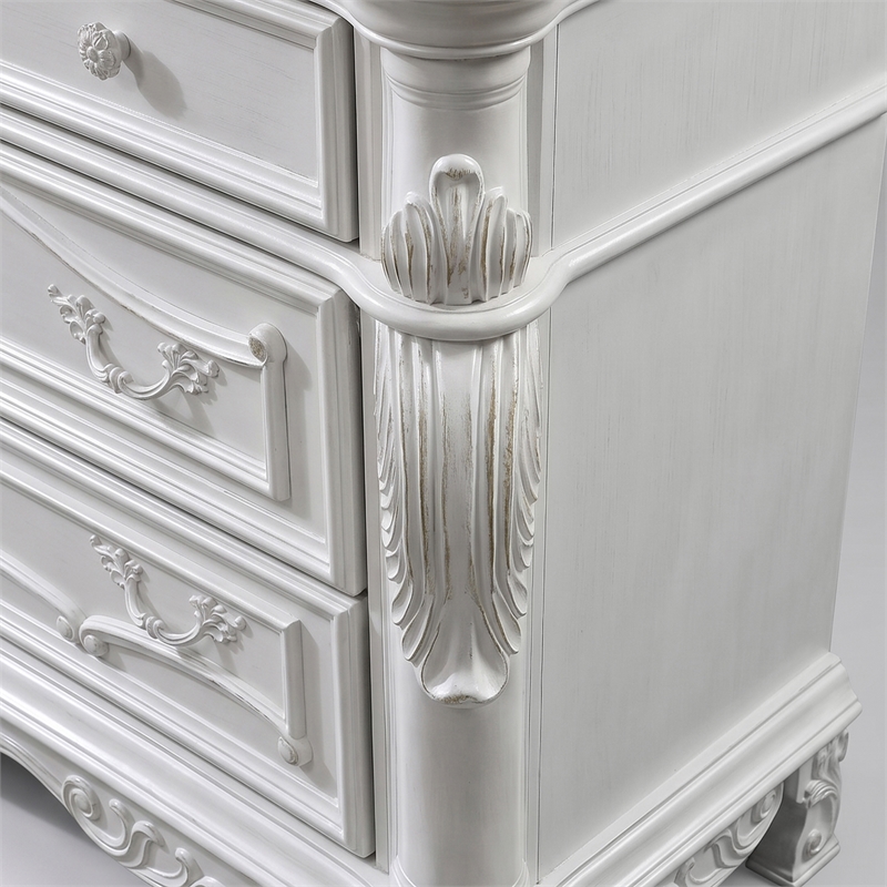 Furniture of America Elloise 9-Drawer Solid Wood Dresser in White