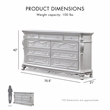 Furniture of America Elloise 9-Drawer Solid Wood Dresser in White
