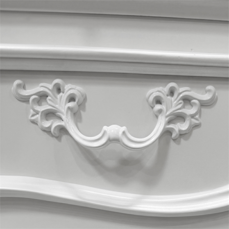 Furniture of America Elloise 9-Drawer Solid Wood Dresser in White
