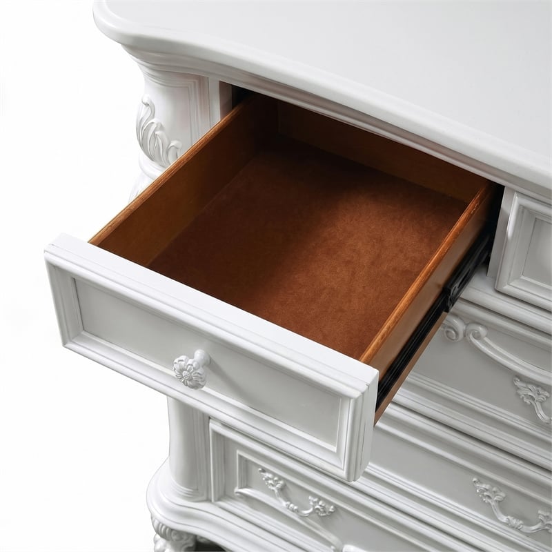 Furniture of America Elloise 9-Drawer Solid Wood Dresser in White
