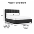 Furniture of America Garret Upholstered Boucle Fabric Queen Bed in Black