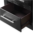 Furniture of America Loomier 2-Drawer Solid Wood Nightstand with USBs in Black