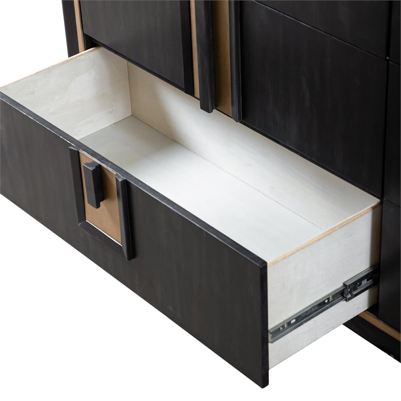 Furniture of America Wenton 6-Drawer Solid Wood Dresser in Espresso