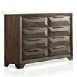Furniture of America Werren 8-Drawer Solid Wood Dresser in Espresso