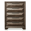 FOA Werren 6pc Espresso Wood Bed Set - King+2 Nightstands+Chest+Dresser+Mirror