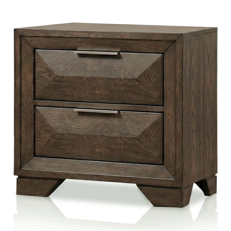Furniture of America Werren 2-Drawer Solid Wood Nightstand in Espresso