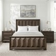 FOA Werren 3-Piece Espresso Solid Wood Bedroom Set - Queen + 2 Nightstands
