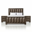 FOA Werren 3-Piece Espresso Solid Wood Bedroom Set - Queen + 2 Nightstands