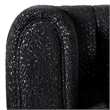 Furniture of America Totulem Boucle Fabric Channel Tufted Loveseat in Black