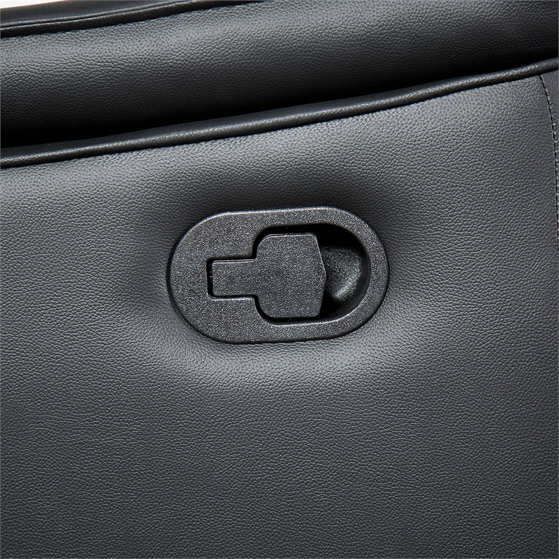 Furniture of America Telimate Leather Padded Reclining Sofa in Black