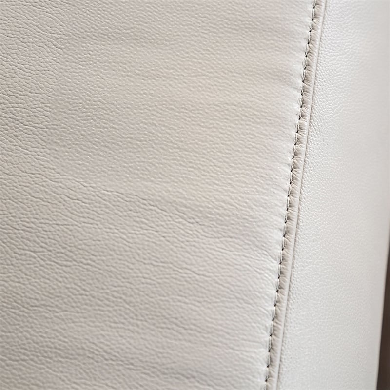 Furniture of America Telimate Leather Padded Reclining Loveseat in Taupe