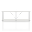 Furniture of America Seni 2-Tier 47-Inch Shelves Wood Open Bookcase in White