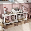 Furniture of America Seni 2-Tier 47-Inch Shelves Wood Open Bookcase in White