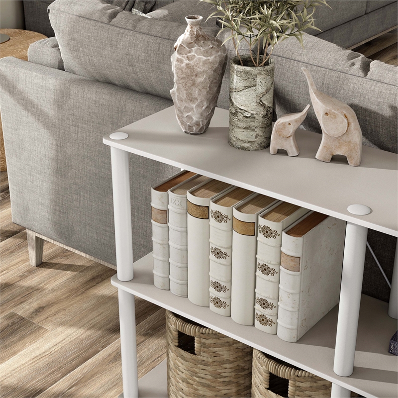 Furniture of America Seni 3-Tier 47-Inch Shelves Wood Open Bookcase in Gray