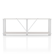 Furniture of America Seni 2-Tier 47-Inch Shelves Wood Open Bookcase in Gray