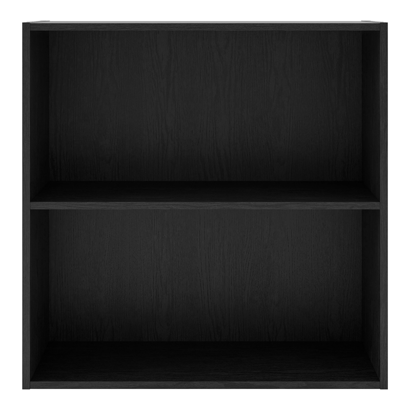 Furniture of America Seni Stackable Wood 2-Shelf Bookcase in Black