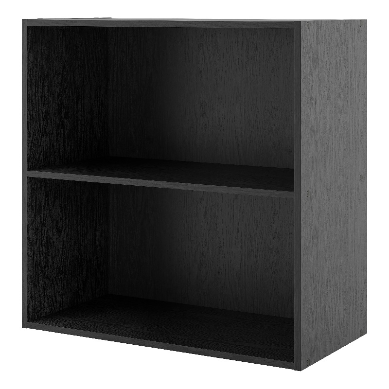 Furniture of America Seni Stackable Wood 2-Shelf Bookcase in Black