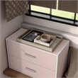 Furniture of America Seni Stackable Wood 2-Drawer Bookcase in Light Pink