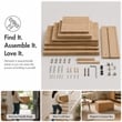 Furniture of America Seni Stackable Wood 2-Drawer Bookcase in Light Blue