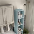 Furniture of America Seni Stackable Wood 3-Cube Bookcase in Light Blue