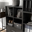 Furniture of America Seni Stackable Wood 4-Cube Bookcase in Black