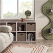 Furniture of America Seni Stackable Wood 4-Cube Bookcase in Light Pink
