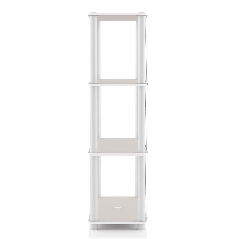Furniture of America Seni 4-Tier 27-Inch Shelves Wood Open Bookcase in Gray