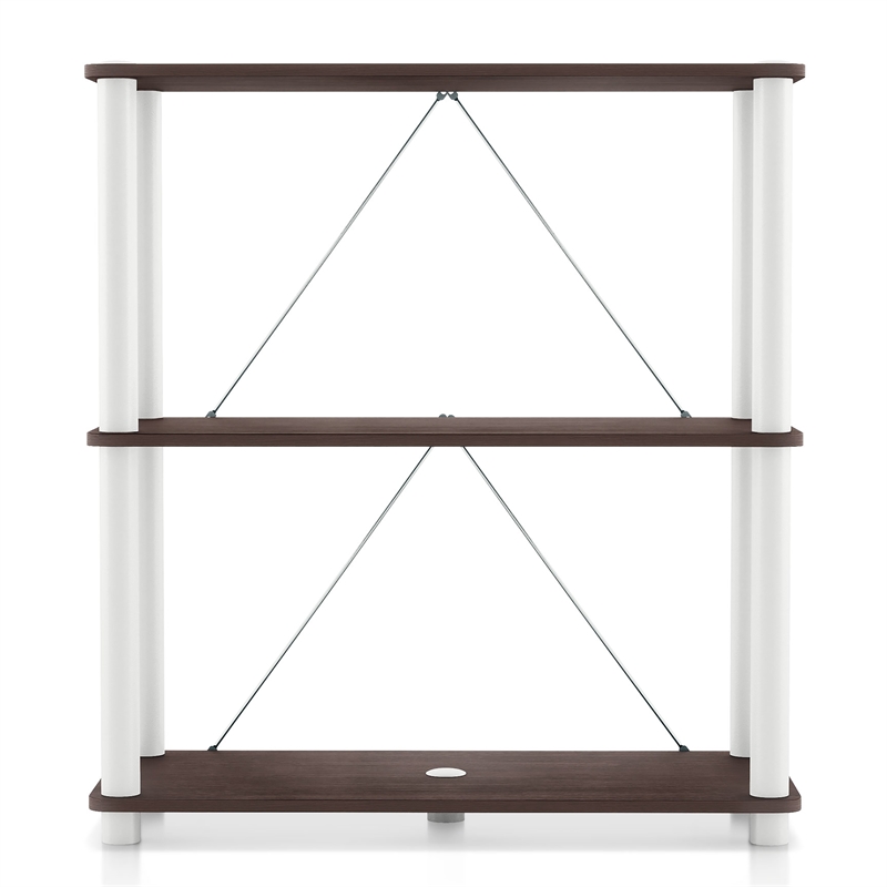 Furniture of America Seni 3-Tier 27-Inch Shelves Wood Open Bookcase in Espresso