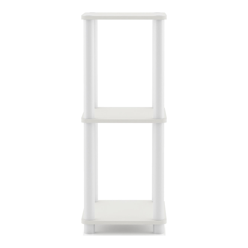 Furniture of America Seni 3-Tier 15-Inch Shelves Wood Open Bookcase in White