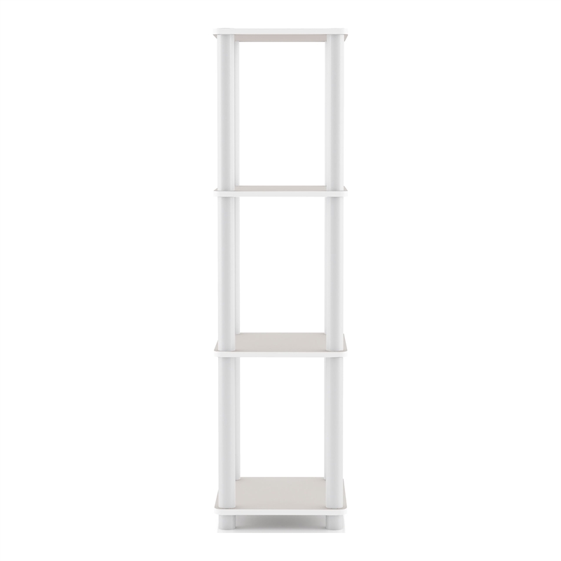 Furniture of America Seni 4-Tier 15-Inch Shelves Wood Open Bookcase in Gray