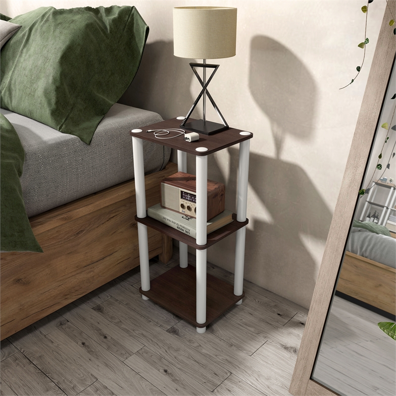 Furniture of America Seni 3-Tier 15-Inch Shelves Wood Open Bookcase in Espresso