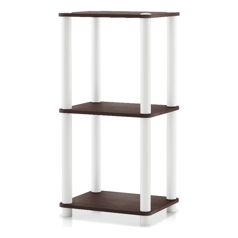 Furniture of America Seni 3-Tier 15-Inch Shelves Wood Open Bookcase in Espresso
