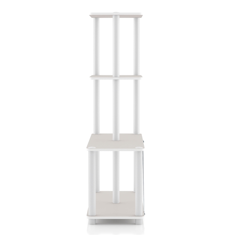 Furniture of America Seni 4-Cube Shelves Wood Open Bookcase in Gray