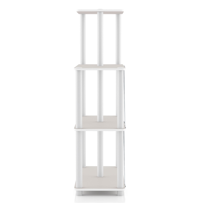 Furniture of America Seni 5-Cube Shelves Wood Open Bookcase in Gray