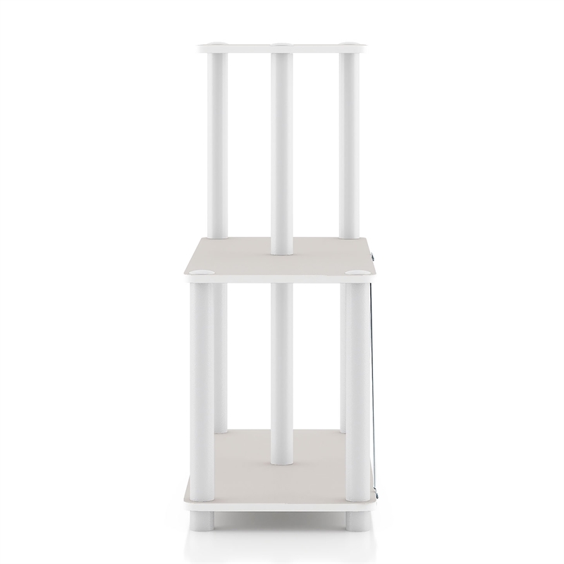 Furniture of America Seni 3-Cube Shelves Wood Open Bookcase in Gray