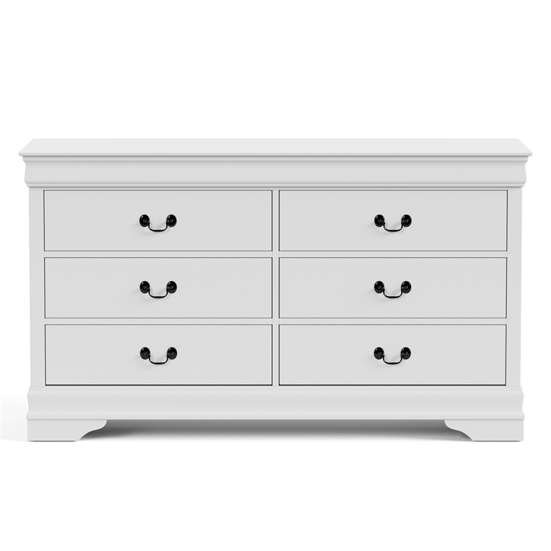 Furniture of America Arabella Wood 3-Piece Nightstand and Dresser Set in White