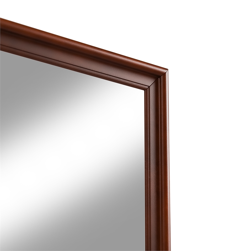 Furniture of America Arabella Wood Dresser with Mirror in Cherry