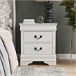 Furniture of America Arabella Wood 2-Drawer Nightstand in White