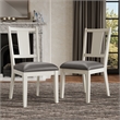 Furniture of America Arvin Wood Padded Side Chairs in White (Set of 2)
