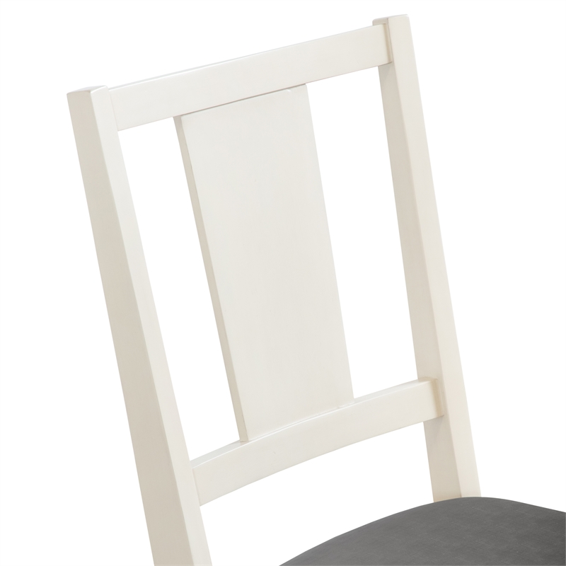 Furniture of America Arvin Wood Padded Side Chairs in White (Set of 2)