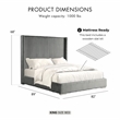 Furniture of America Plutforn Chenille Mattress Ready King Bed in Gray