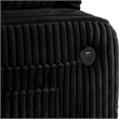 Furniture of America Reese Chenille Black Sofa with Cup Holders and USBs