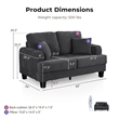 Furniture of America Reese Chenille Dark Gray Loveseat with Cup Holders