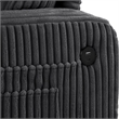 Furniture of America Reese Chenille Dark Gray Sofa with Cup Holders and USBs