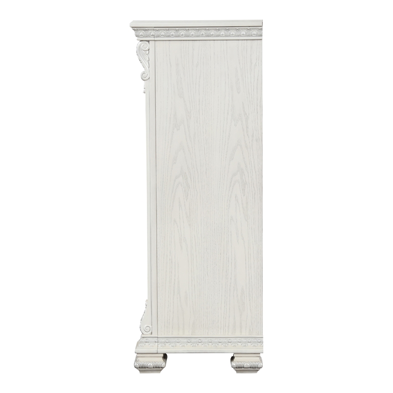 Furniture of America Byrne Wood Dovetail 5-Drawer Chest in White