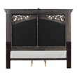 Furniture of America Byrne Wood Tufted Headboard Panel King Bed in Espresso