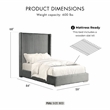Furniture of America Plutforn Chenille Mattress Ready Full Bed in Gray