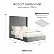 Furniture of America Plutforn Chenille Mattress Ready Queen Bed in Gray
