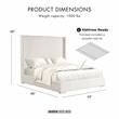 Furniture of America Plutforn Chenille Mattress Ready Queen Bed in White